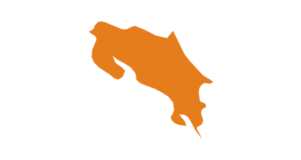 orange map of Costa Rica