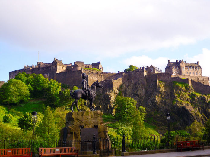 Edinburgh castle in Scotland during an international student program