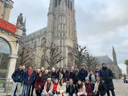 Estudiantes internacionales costarricenses en Flandes bélgica durante el programa de intercambio