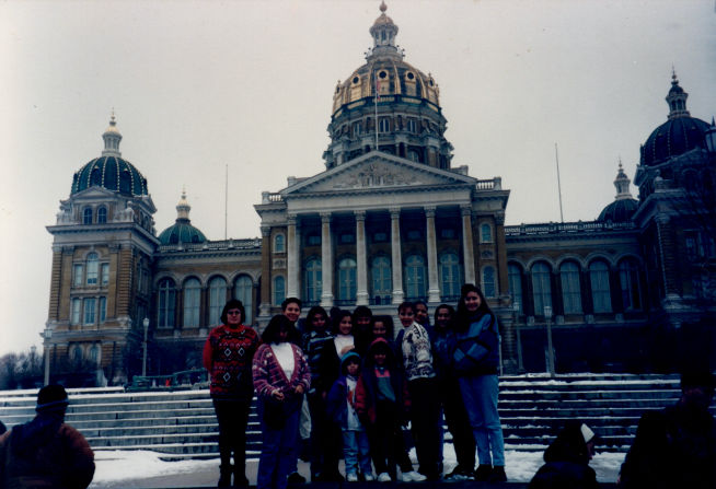 grupo de costarricenses en programa internacional en los Estados Unidos, Iowa